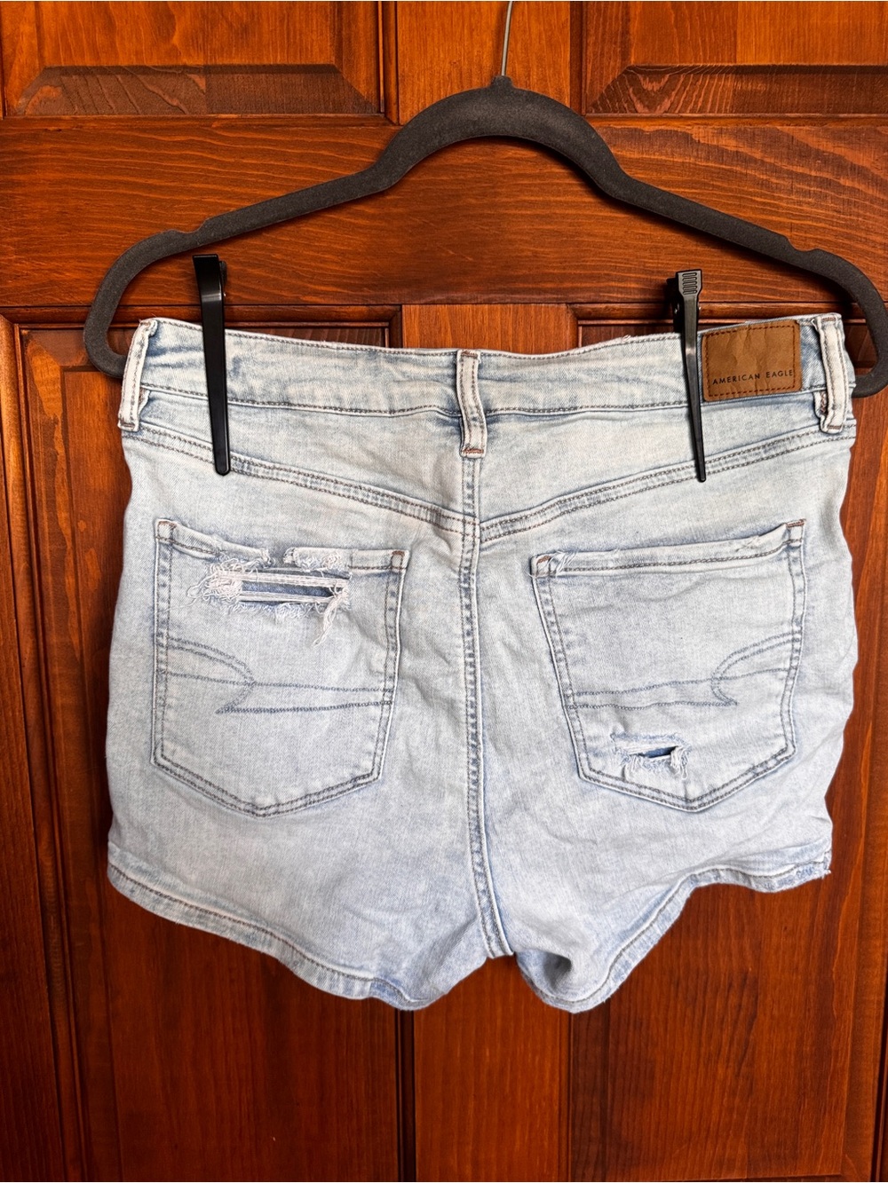 American Eagle Outfitters Next level stretch light denim cut off shorts - Picture 5 of 9